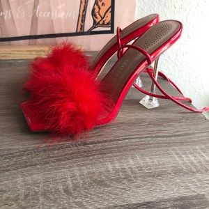 Red Furry Heels